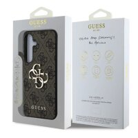 Guess 4G Metal Logo Rapport Case für Samsung S25 Plus brown