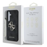 Guess 4G Metal Logo Rapport Case für Samsung S25 Plus schwarz