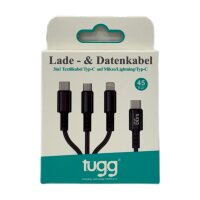 Tugg Fast 45W 3in1 Textilkabel Typ-C auf Mikro /...