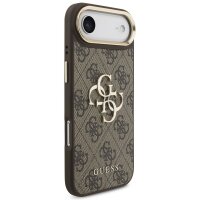 Guess 4G Metal Logo Gold Frame MagSafe Case für Iphone 17 Air brown