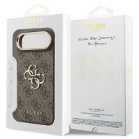 Guess 4G Metal Logo Gold Frame MagSafe Case für Iphone 17 Air brown