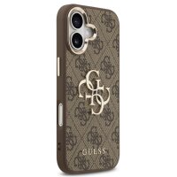 Guess 4G Metal Logo Gold Frame MagSafe Case für Iphone 17 brown