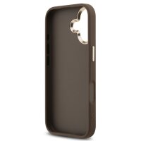 Guess 4G Metal Logo Gold Frame MagSafe Case für Iphone 17 brown