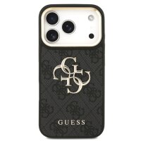 Guess 4G Metal Logo Gold Frame MagSafe Case für Iphone 17 Pro black