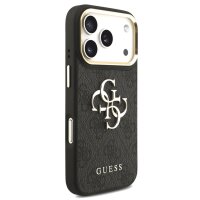 Guess 4G Metal Logo Gold Frame MagSafe Case für Iphone 17 Pro black