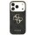 Guess 4G Metal Logo Gold Frame MagSafe Case für Iphone 17 Pro black