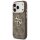 Guess 4G Metal Logo Gold Frame MagSafe Case für Iphone 17 Pro brown