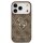 Guess 4G Metal Logo Gold Frame MagSafe Case für Iphone 17 Pro brown