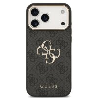 Guess 4G Metal Logo Gold Frame MagSafe Case für Iphone 17 Pro Max black