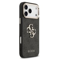 Guess 4G Metal Logo Gold Frame MagSafe Case für Iphone 17 Pro Max black