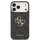 Guess 4G Metal Logo Gold Frame MagSafe Case für Iphone 17 Pro Max black