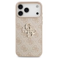 Guess 4G Metal Logo Gold Frame MagSafe Case für Iphone 17 Pro Max pink