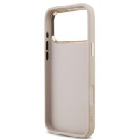 Guess 4G Metal Logo Gold Frame MagSafe Case für Iphone 17 Pro Max pink