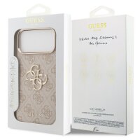 Guess 4G Metal Logo Gold Frame MagSafe Case für Iphone 17 Pro Max pink