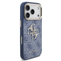 Guess 4G Metal Logo Gold Frame MagSafe Case für Iphone 17 Pro / 18 Pro blue