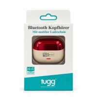 Bluetooth Kopfhörer mit mobiler Ladeschale Al-02 beige Tugg