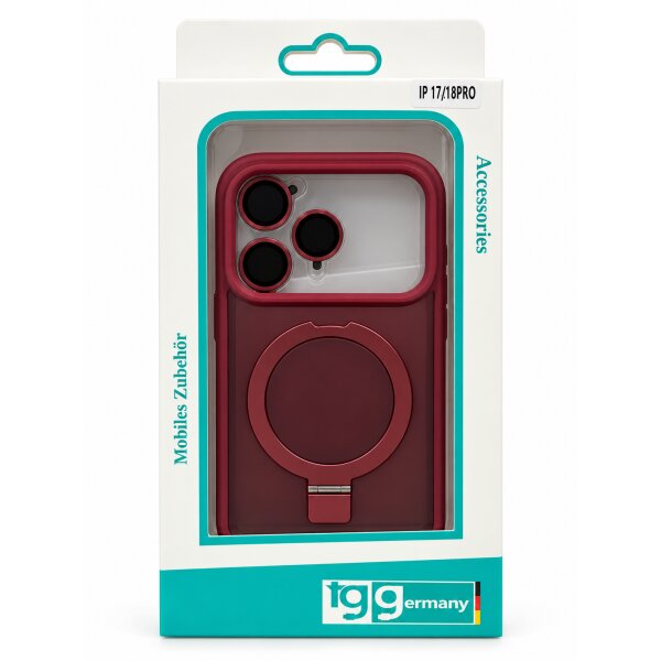 Tara Magnet Case mit Ring Halterung für iPhone 17 Pro / 18 Pro burgunder