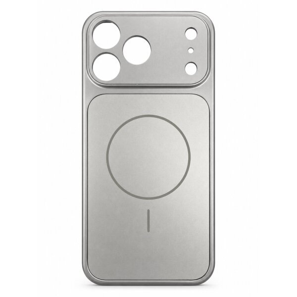Tayfun Magnet Case mit Kamera-Schutzglas für iPhone 17 Pro Max / 18 Pro Max silber (Bulk)