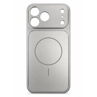 Tayfun Magnet Case mit Kamera-Schutzglas für iPhone 17 Pro Max / 18 Pro Max silber (Bulk)