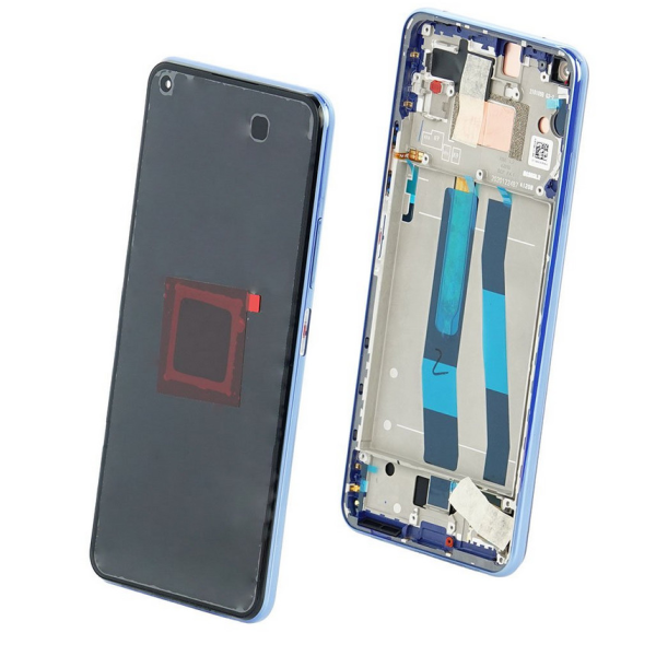 LCD mit Touch, Frame für Xiaomi Mi 11 Lite bubblegum blue Model: M2101K9AG