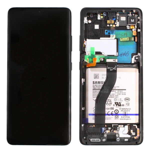 Samsung Display Lcd S21 Ultra 5G SM-G998B black with battery Service Pack GH82-24591A GH82-24925A