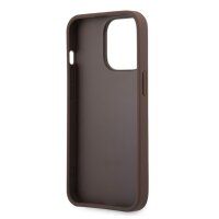Guess 4G Metal Logo Rapport Case für Iphone 14 Pro brown
