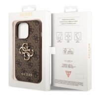 Guess 4G Metal Logo Rapport Case für Iphone 14 Pro brown
