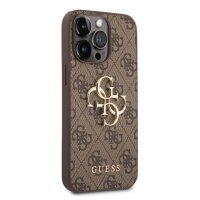 Guess 4G Metal Logo Rapport Case für Iphone 14 Pro Max brown