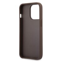 Guess 4G Metal Logo Rapport Case für Iphone 14 Pro Max brown