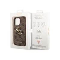 Guess 4G Metal Logo Rapport Case für Iphone 14 Pro Max brown