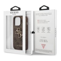 Guess 4G Metal Logo Rapport Case für Iphone 13 Pro Max brown