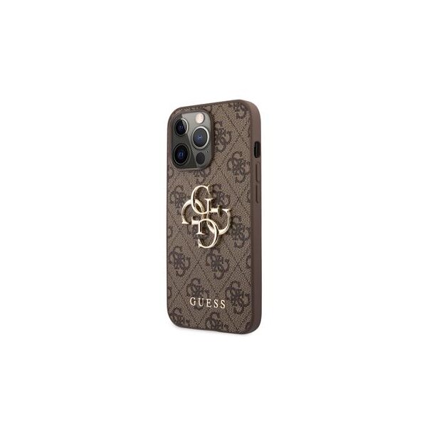 Guess 4G Metal Logo Rapport Case für Iphone 13 Pro brown