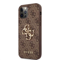 Guess 4G Metal Logo Rapport Case für Iphone 12 & 12 Pro brown