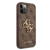 Guess 4G Metal Logo Rapport Case für Iphone 12 & 12 Pro brown
