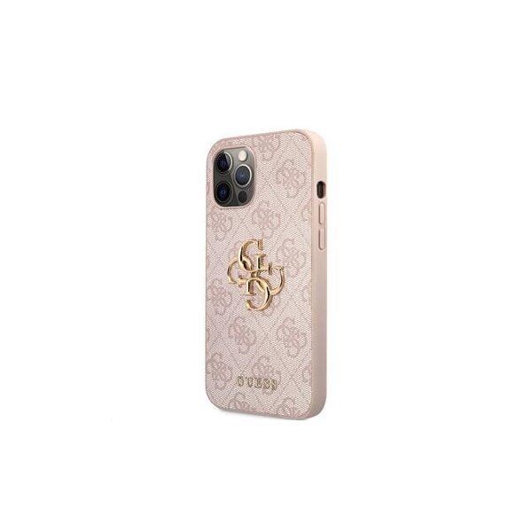 Guess 4G Metal Logo Rapport Case für Iphone 12 & 12 Pro pink