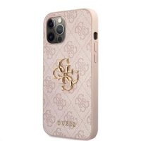 Guess 4G Metal Logo Rapport Case für Iphone 12 & 12 Pro pink