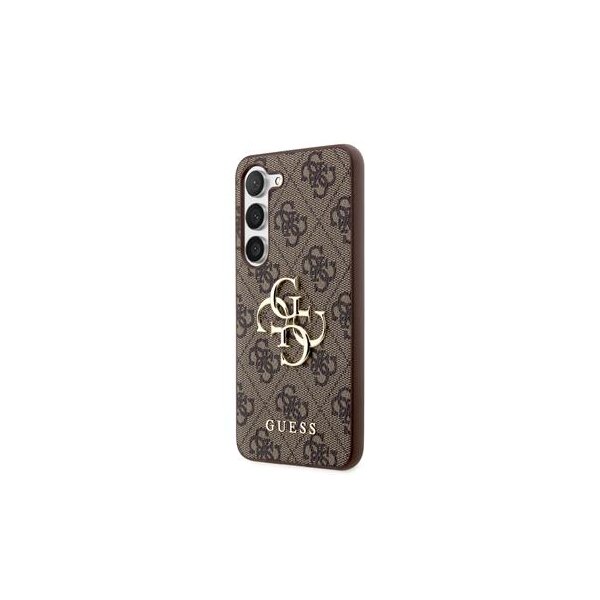 Guess 4G Metal Logo Rapport Case für Samsung S23 brown