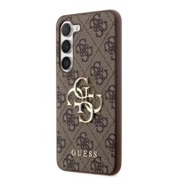 Guess 4G Metal Logo Rapport Case für Samsung S23 brown