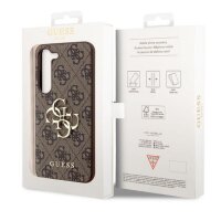 Guess 4G Metal Logo Rapport Case für Samsung S23 brown