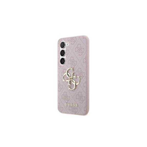 Guess 4G Metal Logo Rapport Case für Samsung S23 pink