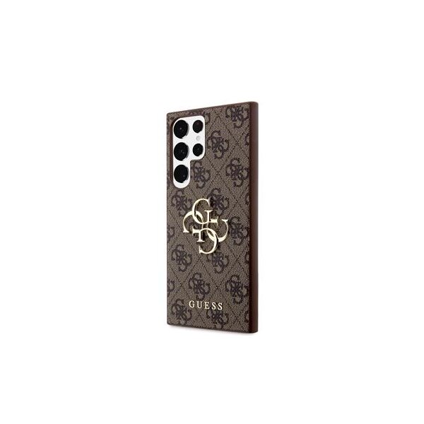 Guess 4G Metal Logo Rapport Case für Samsung S23 Ultra brown