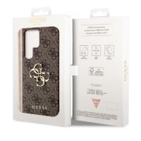 Guess 4G Metal Logo Rapport Case für Samsung S23 Ultra brown
