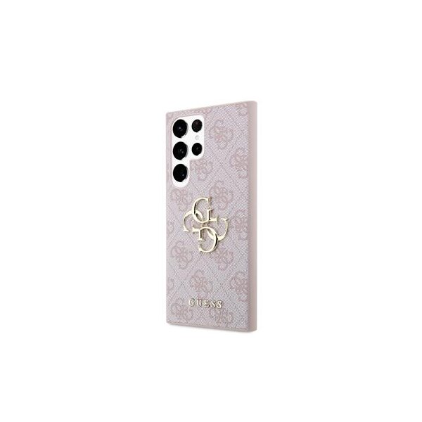 Guess 4G Metal Logo Rapport Case für Samsung S23 Ultra pink