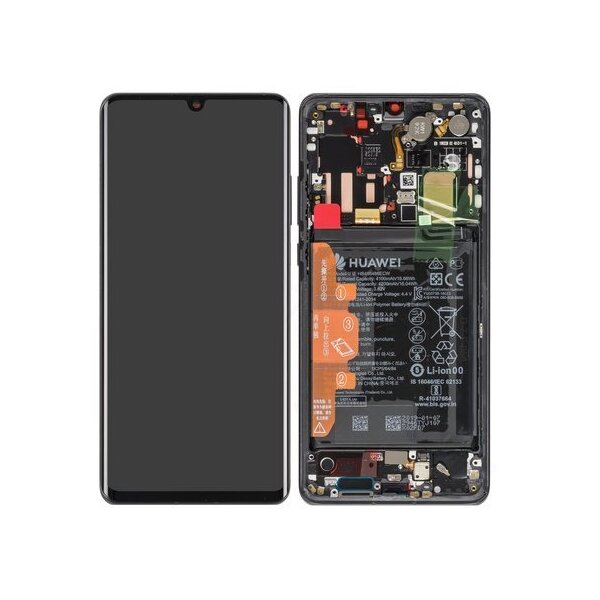 LCD mit Touch & Rahmen Battery für Huawei P30 Pro black