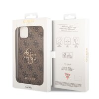 Guess 4G Metal Logo Rapport Case für Iphone 14 Plus brown