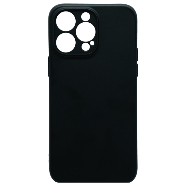 Soft Backcase mit Kameraschutz für iPhone 13 Pro Schwarz