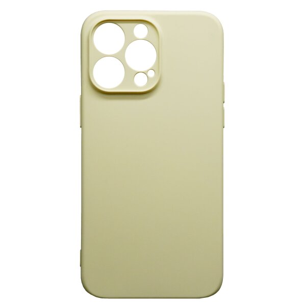 Soft Backcase mit Kameraschutz für iPhone 13 mini Beige (Bulk)