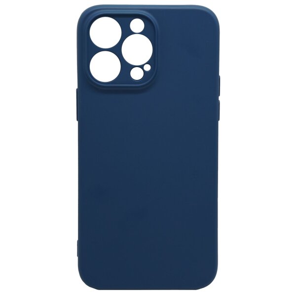 Soft Backcase mit Kameraschutz für iPhone 13 Pro Max Blau (Bulk)