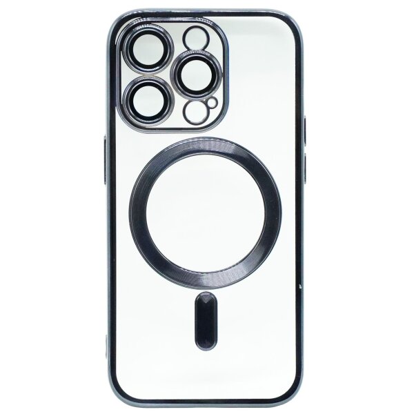 Magnetic Case mit Kamera-Schutzglas für iPhone 14 Schwarz (Bulk)