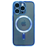Magnetic Case mit Kamera-Schutzglas für iPhone 14 Blau